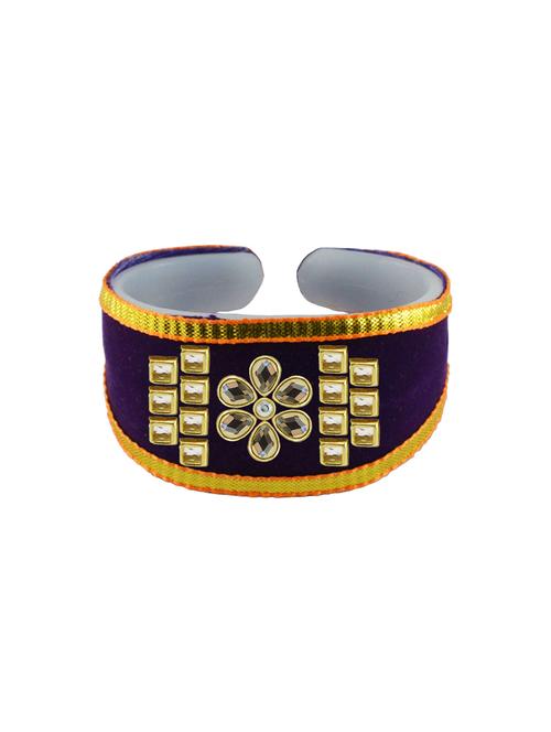 purple cotton blend bangle bracelet - 18793125 - Very Small Image - 1
