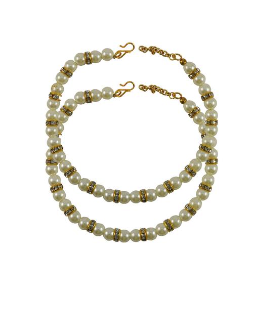 gold brass anklets and payal - 18793461 - Very Small Image - 1