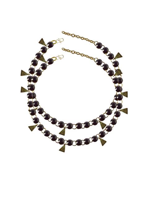 purple brass anklets and payal - 18793475 - Very Small Image - 1