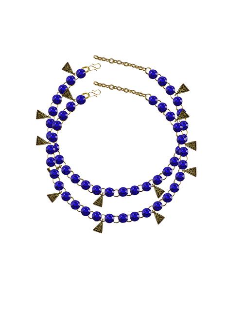 blue brass anklets and payal - 18793484 - Very Small Image - 1