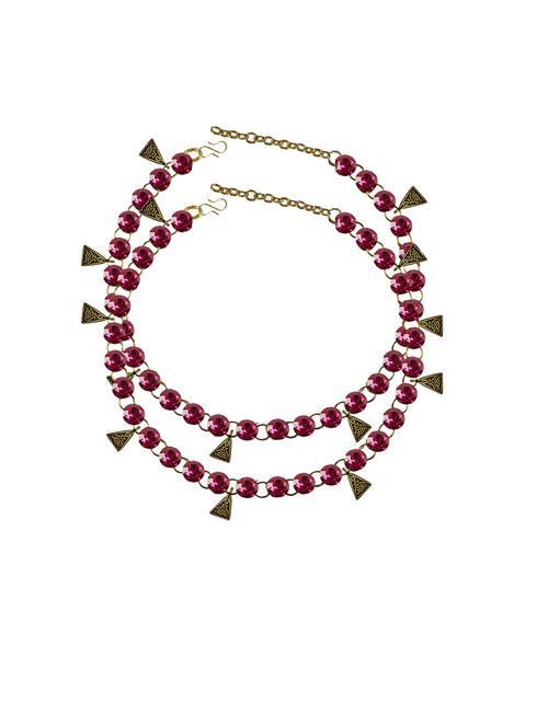 red brass anklets and payal - 18793489 - Very Small Image - 1