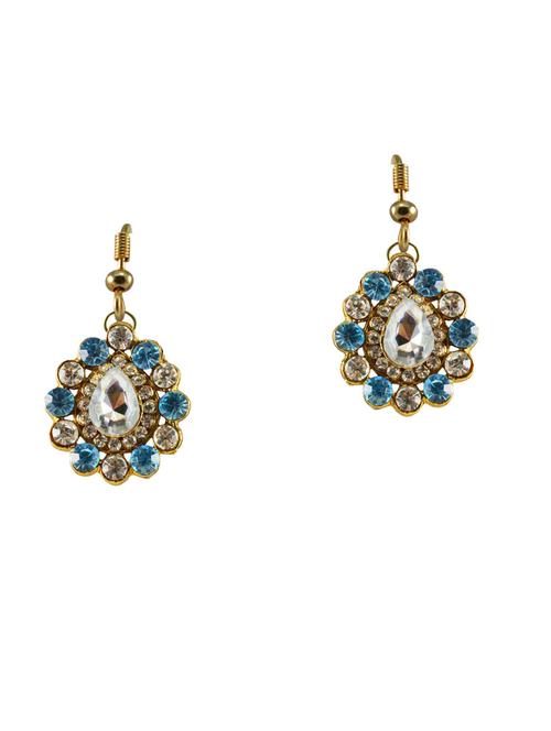 stone stud-gold platted brass earring - 18793939 - Very Small Image - 1