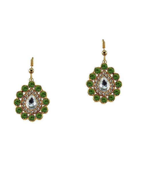 stone stud-gold platted brass earring - 18793960 - Very Small Image - 1