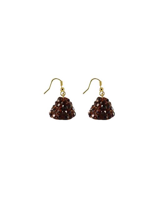 stone stud-handmade jhumka earring - 18794099 - Very Small Image - 1