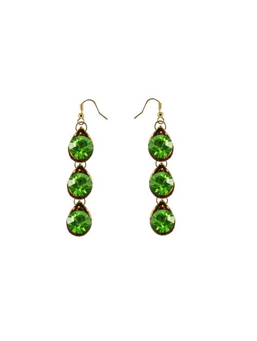 stone stud-gold platted drop earring - 18794209 - Very Small Image - 1