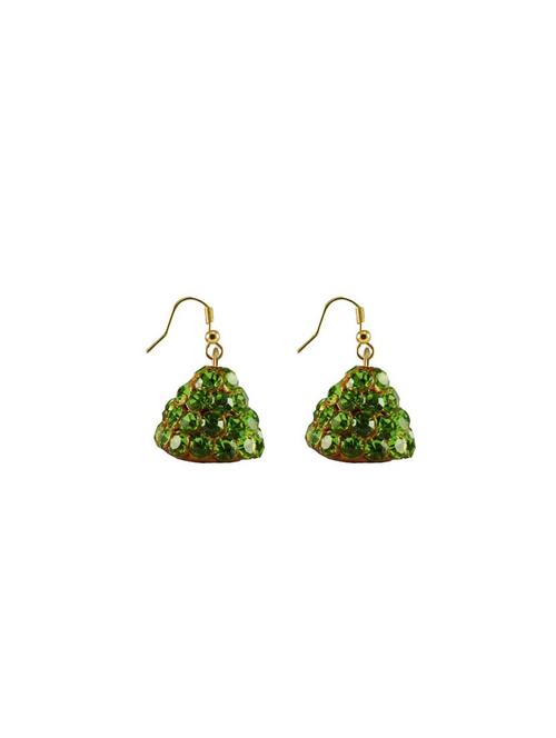 stone stud-gold platted drop earring - 18794217 - Very Small Image - 1
