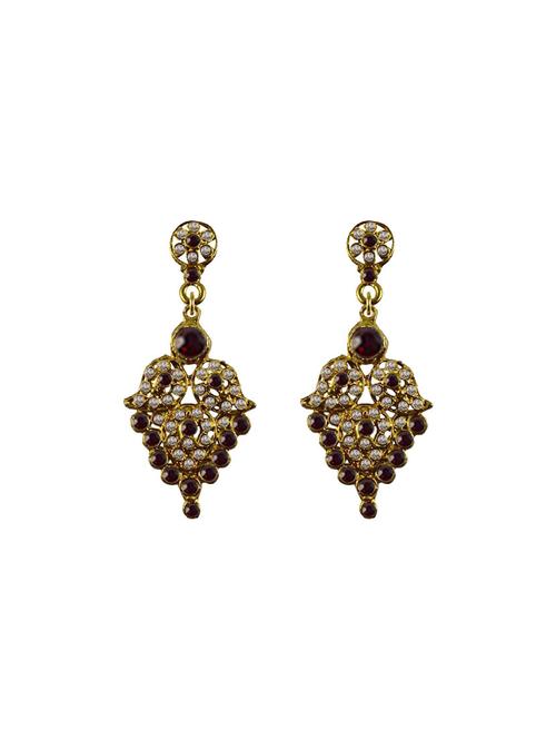 gold brass jhumka earring - 18794231 - Very Small Image - 1