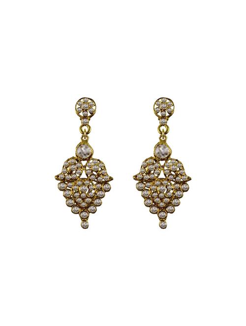 gold brass jhumka earring - 18794232 - Very Small Image - 1