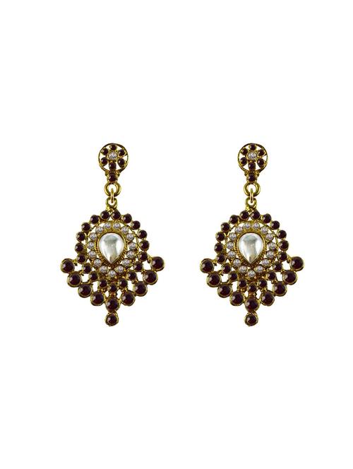 gold brass jhumka earring - 18794240 - Very Small Image - 1