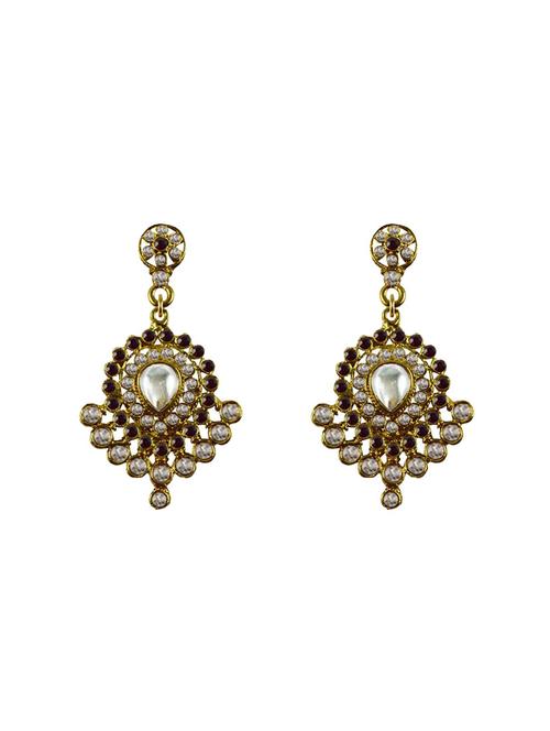 gold brass jhumka earring - 18794243 - Very Small Image - 1