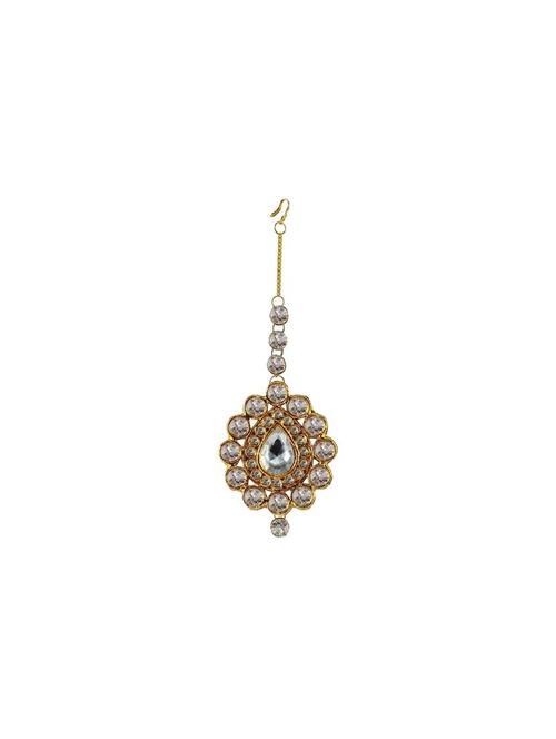gold brass maang teekas & passa - 18794497 - Very Small Image - 1