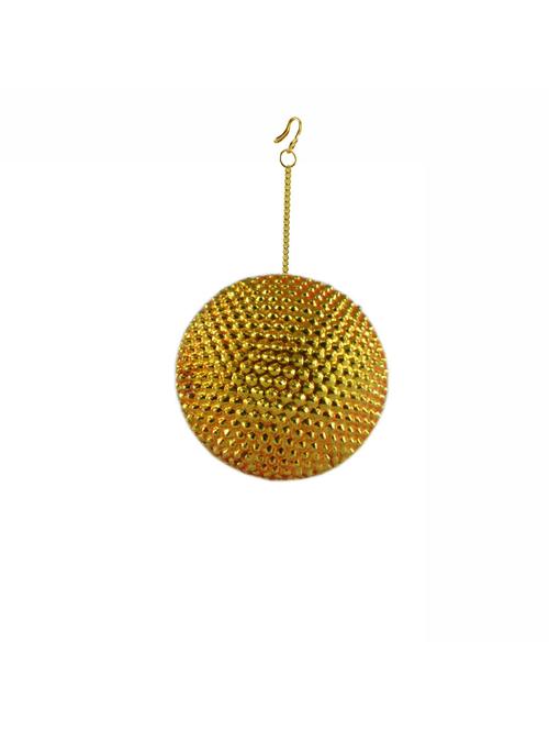 gold plated maang teeka - 18794571 - Very Small Image - 1