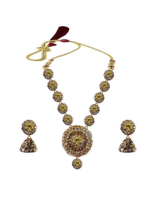 multi colored brass necklaces and earring - 18794954 - Very Small Image - 1