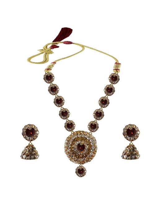 multi colored brass necklaces and earring - 18794960 - Very Small Image - 1