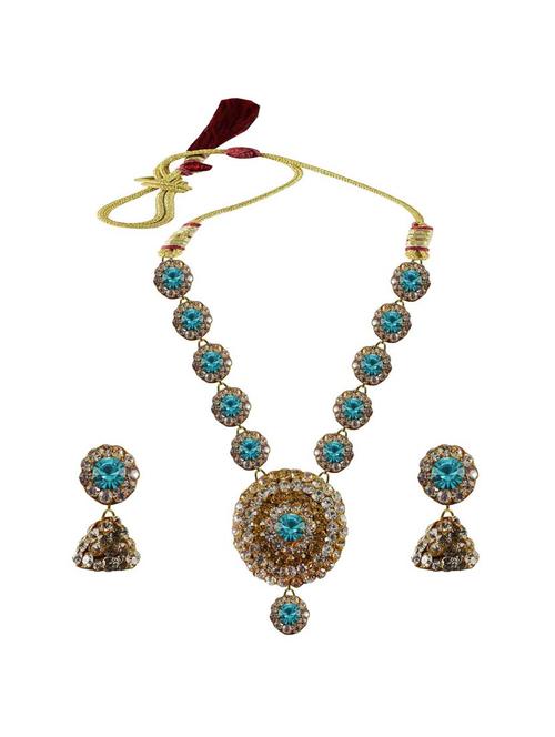 multi colored brass necklaces and earring - 18794970 - Very Small Image - 1