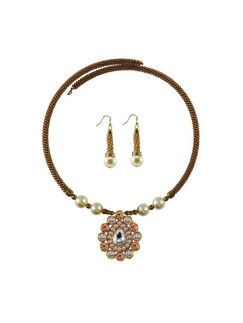 gold brass necklaces and earring - 18794992 - Very Small Image - 1