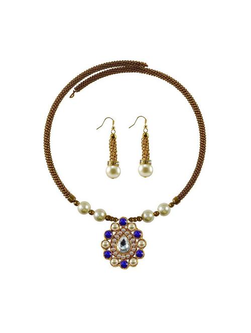 gold brass necklaces and earring - 18795013 - Very Small Image - 1