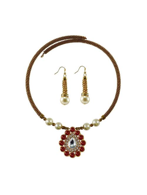 gold brass necklaces and earring - 18795033 - Very Small Image - 1