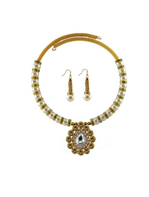 gold brass necklaces and earring - 18795111 - Very Small Image - 1