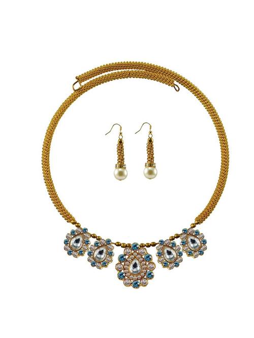 gold brass necklaces and earring - 18795141 - Very Small Image - 1