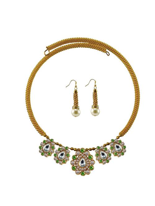 gold brass necklaces and earring - 18795157 - Very Small Image - 1