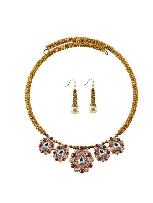 gold brass necklaces and earring - 18795163 - Very Small Image - 1