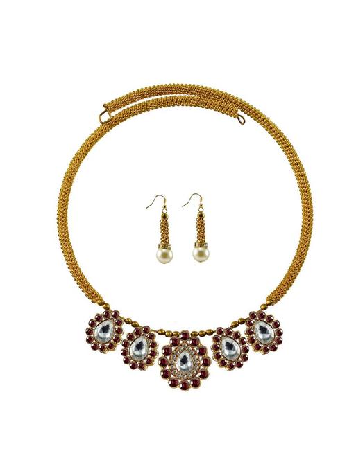 gold brass necklaces and earring - 18795178 - Very Small Image - 1