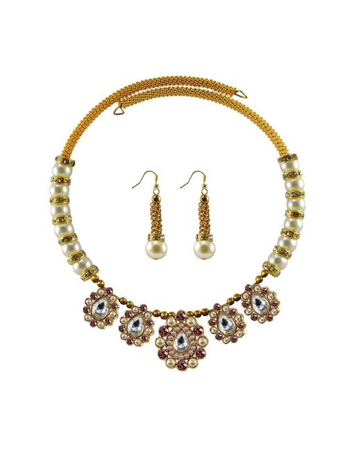 multi colored brass necklaces and earring - 18795231 - Very Small Image - 1