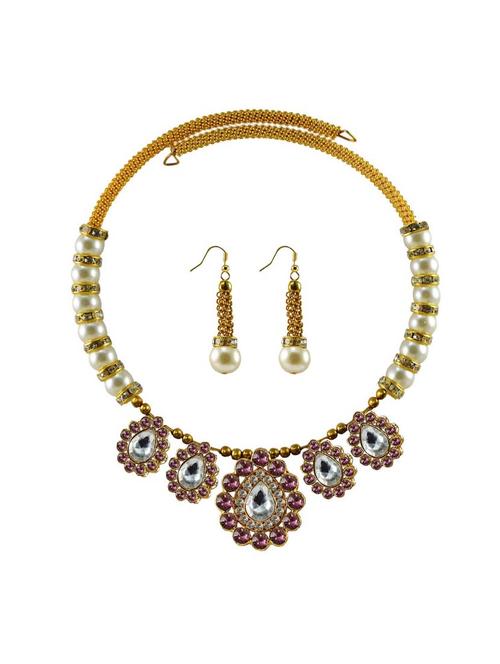 multi colored brass necklaces and earring - 18795247 - Very Small Image - 1