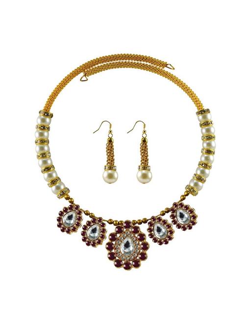 multi colored brass necklaces and earring - 18795254 - Very Small Image - 1