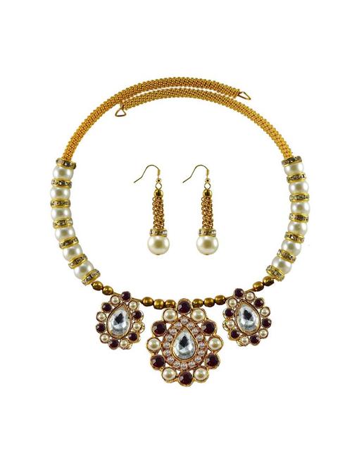 multi colored brass necklaces and earring - 18795285 - Very Small Image - 1