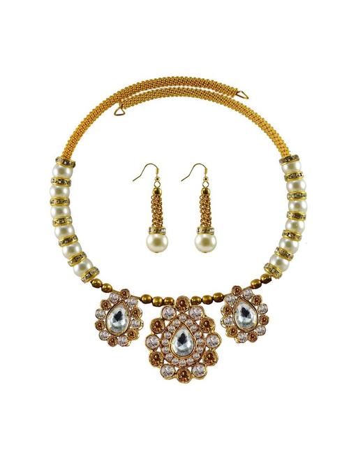 multi colored brass necklaces and earring - 18795290 - Very Small Image - 1