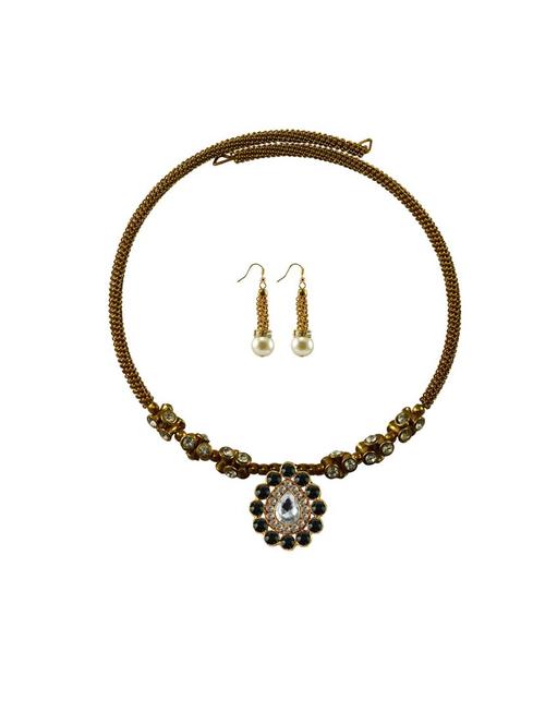 gold brass necklaces and earring - 18795456 - Very Small Image - 1