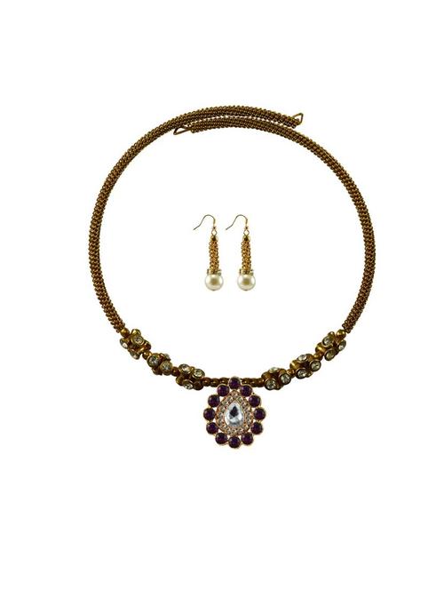 gold brass necklaces and earring - 18795466 - Very Small Image - 1