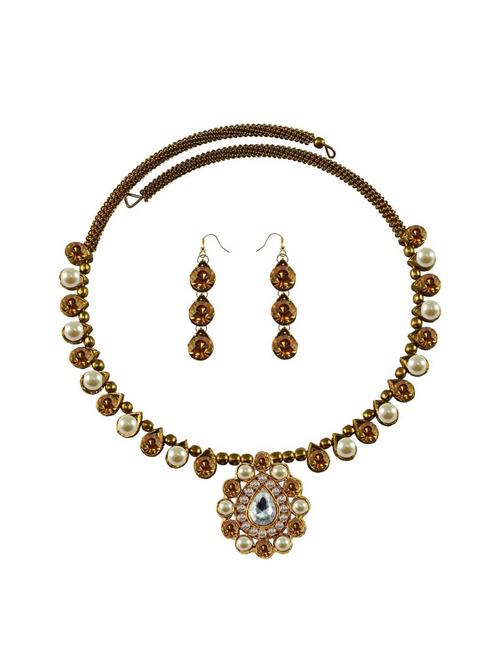 multi colored brass necklaces and earring - 18795500 - Very Small Image - 1