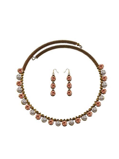 multi colored brass necklaces and earring - 18795607 - Very Small Image - 1