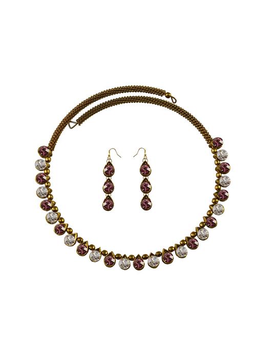 multi colored brass necklaces and earring - 18795630 - Very Small Image - 1