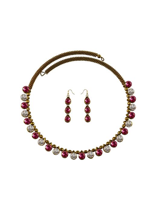 multi colored brass necklaces and earring - 18795638 - Very Small Image - 1