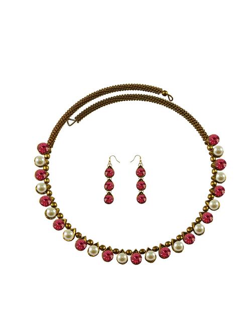 multi colored brass necklaces and earring - 18795639 - Very Small Image - 1