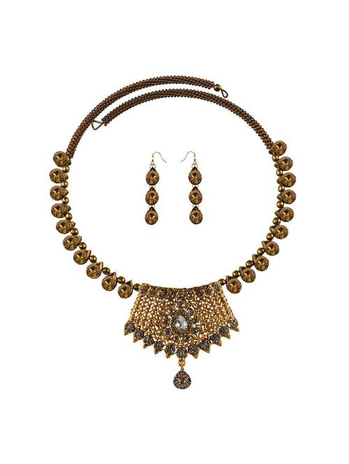 multi colored brass necklaces and earring - 18795702 - Very Small Image - 1