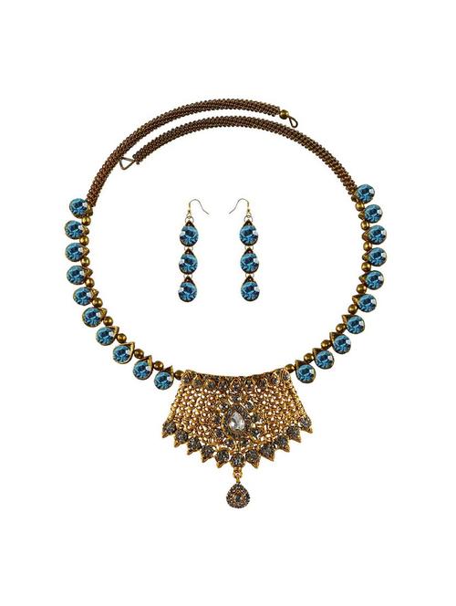 multi colored brass necklaces and earring - 18795708 - Very Small Image - 1