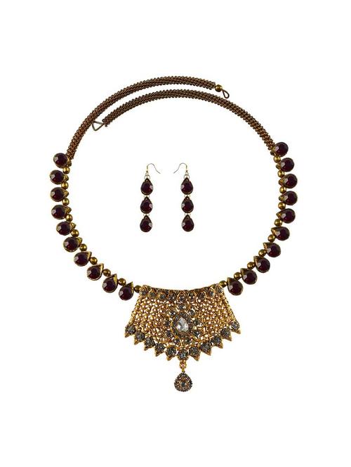 multi colored brass necklaces and earring - 18795709 - Very Small Image - 1