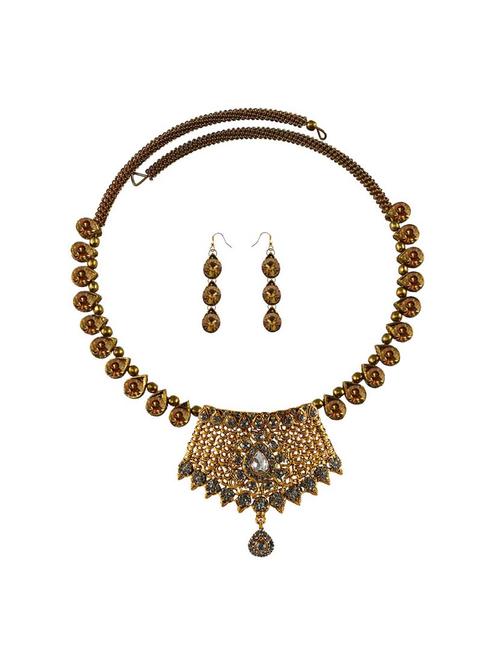 multi colored brass necklaces and earring - 18795712 - Very Small Image - 1