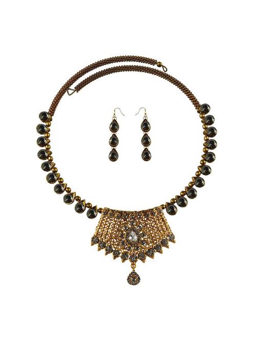 multi colored brass necklaces and earring - 18795713 - Very Small Image - 1