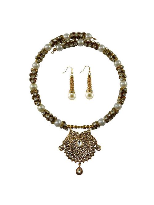 multi colored brass necklaces and earring - 18795733 - Very Small Image - 1