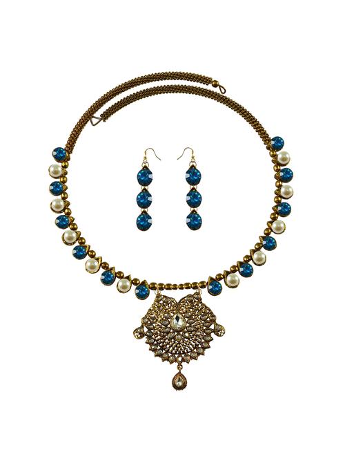 multi colored brass necklaces and earring - 18795759 - Very Small Image - 1