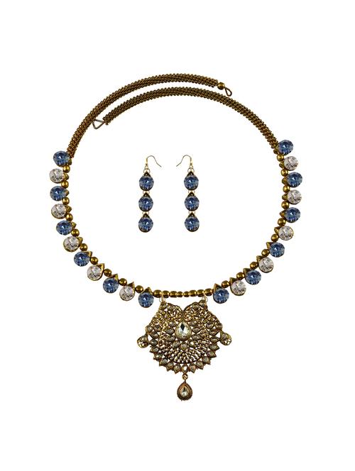 multi colored brass necklaces and earring - 18795764 - Very Small Image - 1