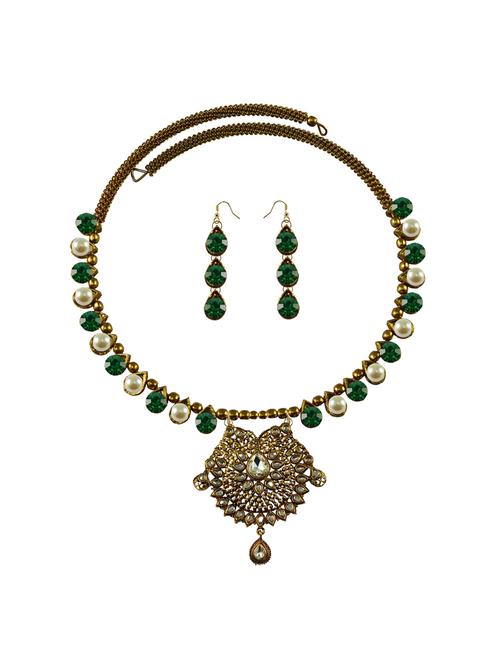 multi colored brass necklaces and earring - 18795777 - Very Small Image - 1