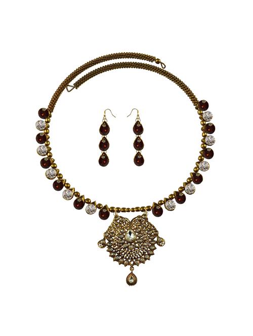 multi colored brass necklaces and earring - 18795780 - Very Small Image - 1