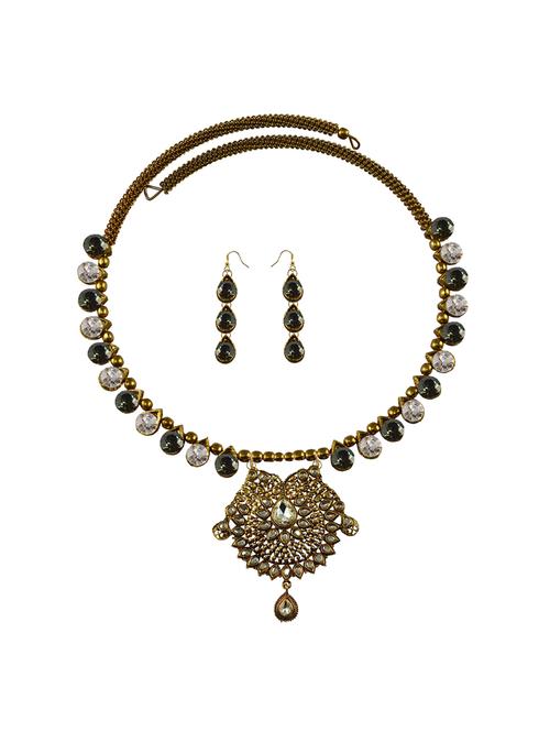 multi colored brass necklaces and earring - 18795784 - Very Small Image - 1
